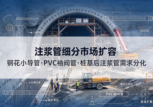 平远注浆管细分市场扩容，隧道钢花小导管、PVC 袖阀管、桩基后注浆管需求分化